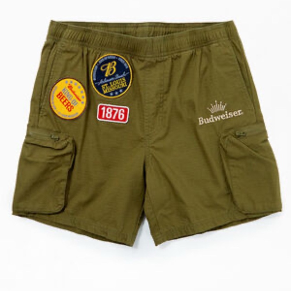 Budweiser By PacSun Cargo Shorts Medium‎ Cotton Outdoor Summer Camping Casual